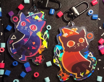 Mae Holographic Keychain [Night in the Woods]