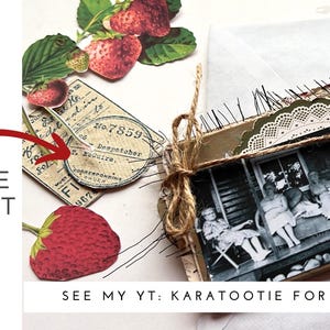 Digitaal papierpakket met aardbeithema | 23 pagina's handgetekende en vintage ephemera voor journaling en knutselen pdf Strawberry Fields 2
