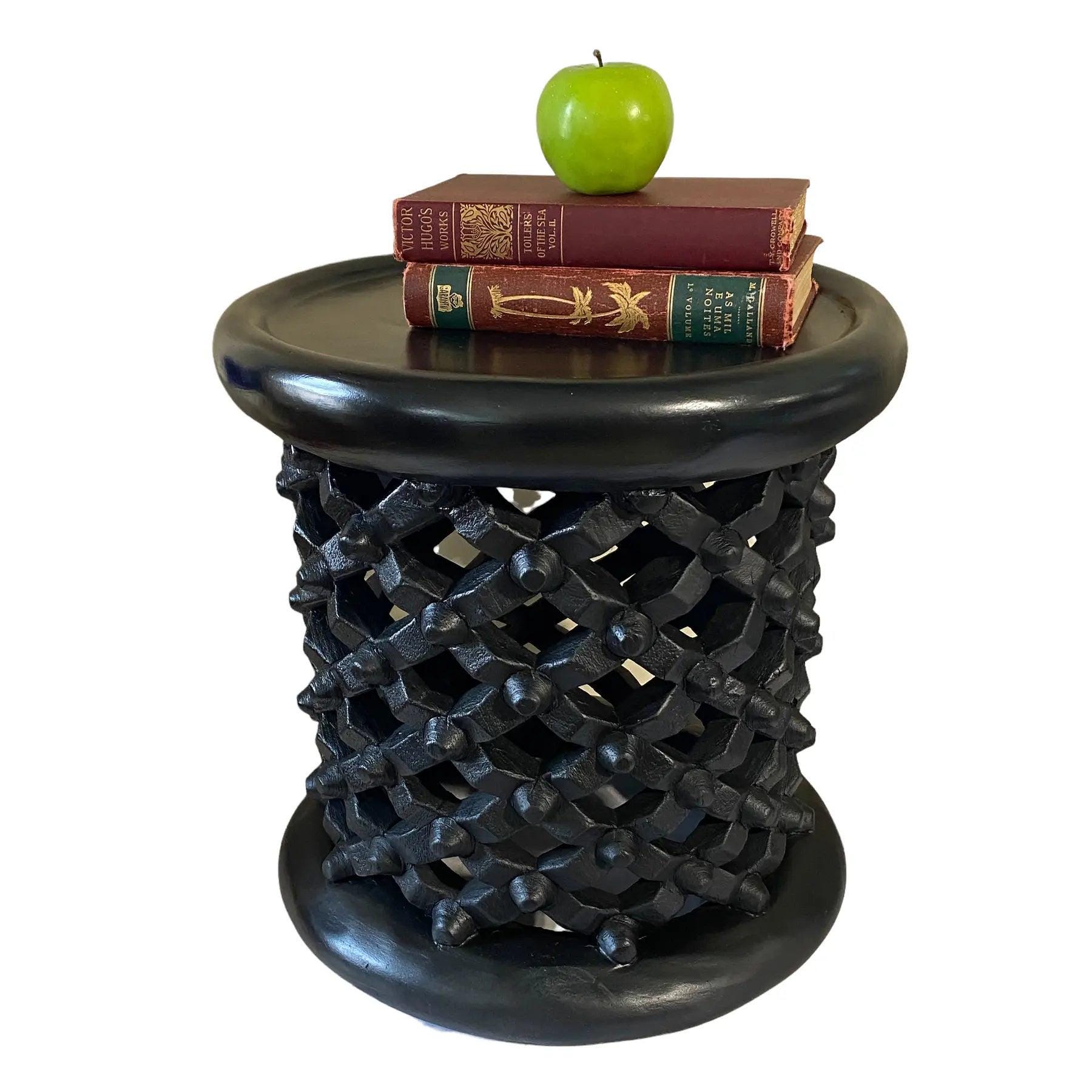 African End Table Hand Carved African Coffee Table: Boho Tribal Wood End Table - Etsy