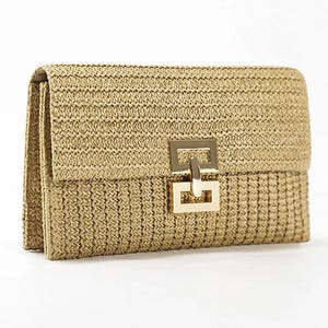 Straw Woven Clutch – Raffia Crochet Beach Rattan Bag for Women – Summer Luxury Purse for Party, Wedding, Evening, Casual Outfits
