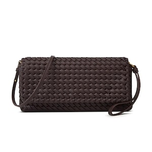 Woven PU Leather Clutch: Vintage Flap Shoulder Bag, Crossbody Purse