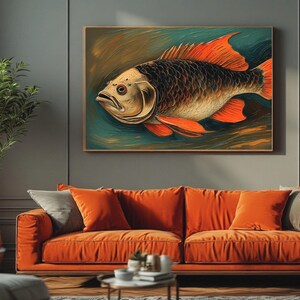Vibrant Fish Canvas Wall Art: Coastal Ocean Home Decor