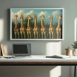 Giraffe Canvas Wall Art: Serene Safari Animal Print