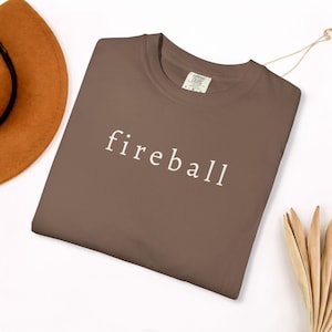 Fireball Shirt Spicy Girl Energy Tee, Minimal Aesthetic Text Graphic Top image 1