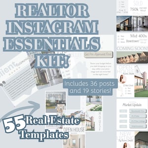 Realtor Canva Templates | Real Estate Social Media Post & Story Pack | Instagram Facebook Marketing Bundle | Editable Templates