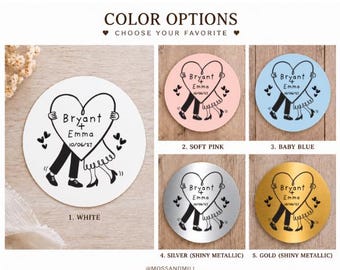Wedding Envelope Seals Personalized | Custom Wedding Sticker | Invitation Seal | Save the Date Envelope Sticker | Elegant Wedding Labels