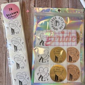 Wedding Envelope Stickers | Personalized Bride & Groom Labels | Custom Couple Stickers | Romantic Wedding Stationery image 18