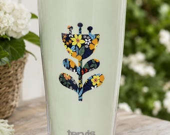 Scandinavian Floral Sticker | Garden Inspired Vinyl Decal | Water Bottle, Mug & Laptop Decor