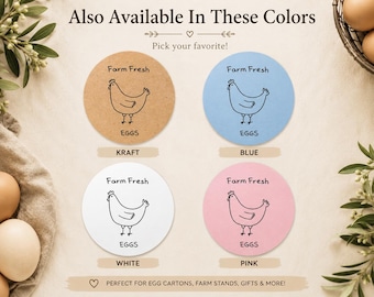 Farm Fresh Egg Labels | Personalized Egg Carton Stickers | Cottage Food Labels | Farm Stand & Market Packaging