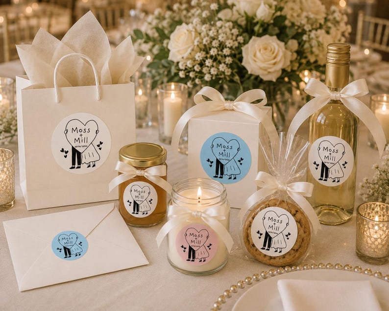 Wedding Envelope Stickers | Personalized Bride & Groom Labels | Custom Couple Stickers | Romantic Wedding Stationery image 13