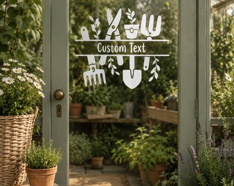 Greenhouse Vinyl Decal | Custom Gardening Sticker | Plant Mom Gift | Personalized Garden Tool Decal | Cottagecore