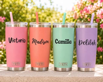 Personalized Vinyl Name Decal, Custom Waterproof Sticker for Cups, Laptops, Cars, Custom name decals or stickers