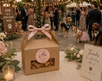 Pet Wedding Favor Stickers | Custom Dog Wedding Labels | Personalized Favor Seals | Dog Wedding Reception Decor