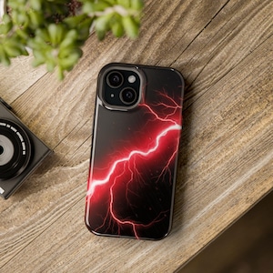 Capa para celular com padrão Lightning, resistente a impactos, elegante e durável, presente perfeito para amantes de tecnologia, capa à prova de choque