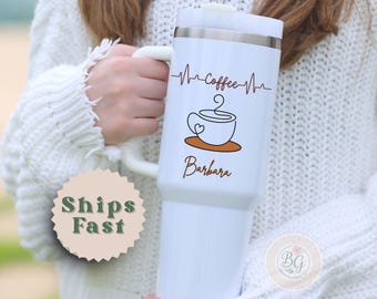 Personalized Coffee Lover Tumbler, Coffee Addict 40 oz Tumbler, Coffee Lover Gift Mug, Coffee Lover Mug, Coffee Addict Mug, Coffee Lover Cup