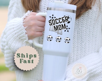 Personalized Soccer Mom Tumbler, Soccer Mom Cup, Soccer Mom Coffee Cup, Soccer Mom Mug, Soccer Mom 40 oz Tumbler, Soccer Mom Travel Mug