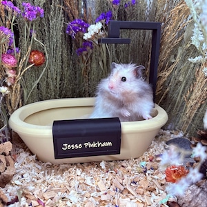 Hamster Sand Bath & Dig Box – Enrichment Enclosure Accessory for Small Pets