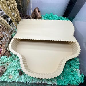 Baño de arena con efecto taco para hámsteres (tapa parcial opcional) - Baño de arena grande para hámsteres - Hábitats enfocados en el enriquecimiento