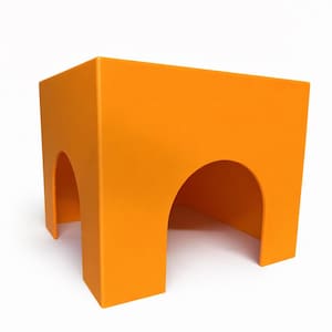Cachette carrée XL à deux ouvertures - Double entrée pour petits animaux - Intérieur spacieux pour nicher - Cachette en plastique sans danger pour les animaux