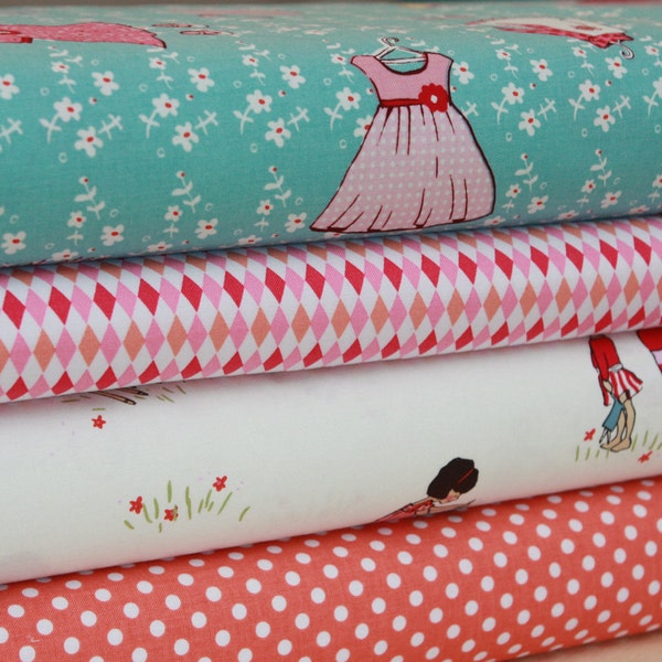 Children at Play by Sarah Jane Playhouse Fabric Bundle:  1 yard set