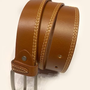Men’s Genuine Leather Belts with Brass Buckle – Classic Black, Brown & Tan Dress Belt Collection