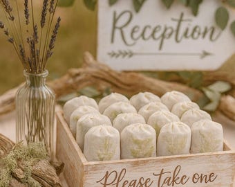 Bolsitas de lavanda a granel para regalos de boda, bolsitas de lavanda seca en muselina de algodón, bolsitas de lavanda para cajones, regalos rústicos de estilo bohemio.