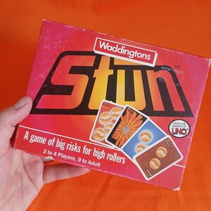 Vintage STUN card game Waddingtons retro family board game UNO 1986