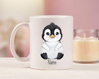 Personalised Penguin Mug – Custom Name Gift