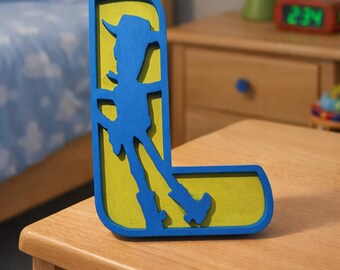 Custom Wooden Cowboy Letter Sign/Plaque - Personalised - Custom Decor - toy