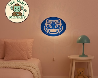 K-Pop - Tiger Derpy Night Light Kids Wall Mounted Nursery Lighting LED Lamp