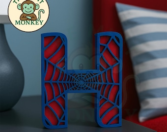 Wooden Spiderman Name Sign/Plaque - Personalised - Custom Decor - web spidey