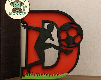 Wooden Football Name Sign/Plaque - Personalised - Custom Decor