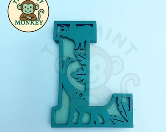 Wooden Dinosaur Name Sign/Plaque - Personalised - Custom Name Decor