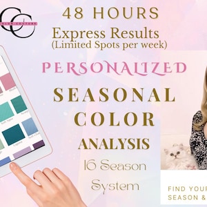 Professional Color Analysis: Discover Your Season (With Personalized PDF) 16 Season System, 48-hour results