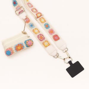 Universal Phone Strap with Zipper Pouch – Adjustable Crossbody Lanyard for Smartphone, Hands-Free  Strap with Mini Bag for Keys & Essentials