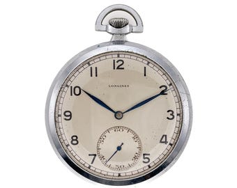 Longines Pocket Watch Cal. 37.93, Serial No. 5636xxx Swiss, circa 1930