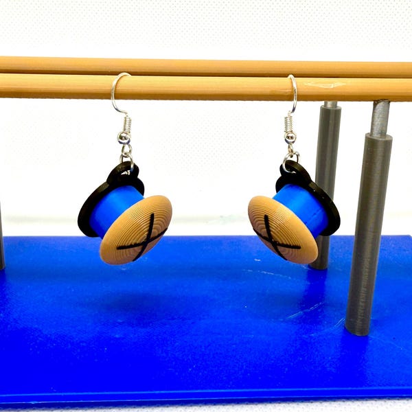 Men's Gymnastics Mom - Male Gymnastics Mom, Boys Gymnastics Mom High Bar Grip, Mushroom Earrings and 2 Stickers