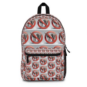 No Political Parties Backpack - Protester Bag, Activist Backpack, Political Statement Rucksack, School Book Bag, Travel Daypack