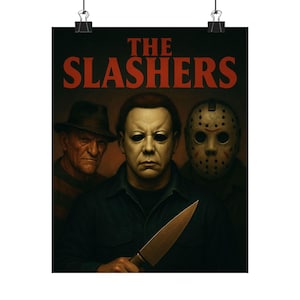 Poster verticali di film horror, decorazioni murali per gli amanti del cinema, decorazioni horror, regali per i fan, opere d&#39;arte degli Slashers, decorazioni per la casa spettrali