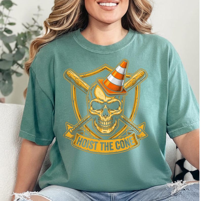 Skull Baseball Cone PNG: Hoist The Cone Sports Meme Graphic (Digital Download) image 8