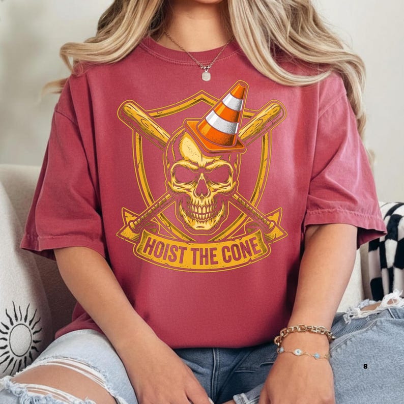 Skull Baseball Cone PNG: Hoist The Cone Sports Meme Graphic (Digital Download) image 4