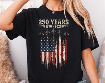 250th Anniversary American Flag Fighter Jets PNG: Patriotic Independence Day Design (Digital Download)
