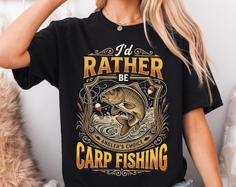 I'd Rather Be Carp Fishing PNG: Angler Hobbyist Clipart (Digital Download)