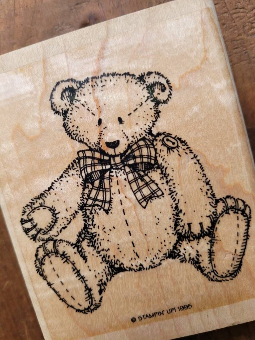 Vintage Teddy Bear Rubber Stamp Stampin' Up Etsy
