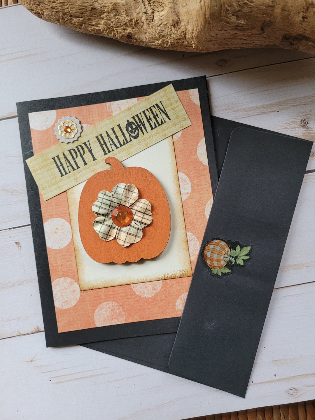 Halloween Handmade Card Happy Halloween Card Hand Stamped Etsy Il 1080xN.3307687013 Mlxi
