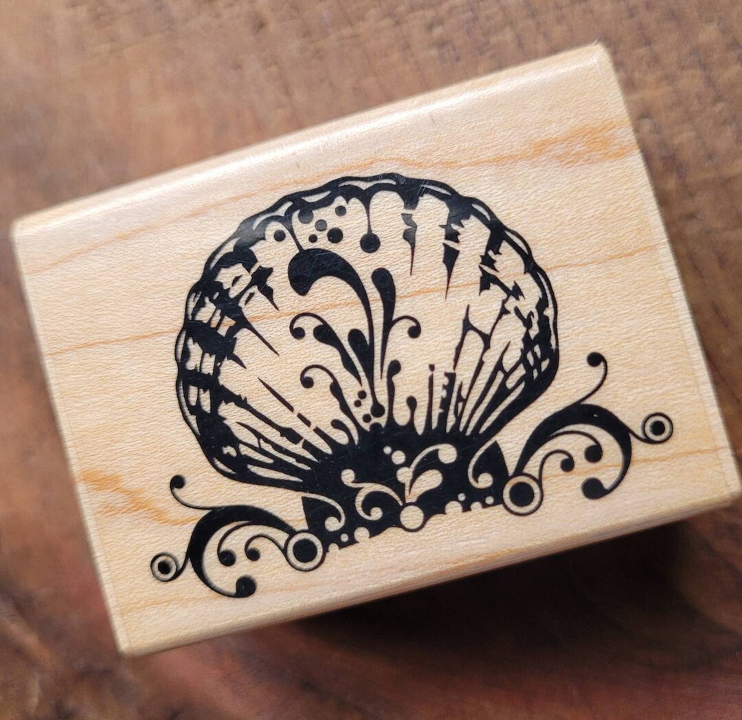 Vintage Shell Stamp, Wood Stamp Inkadinkado - Etsy