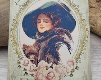 Antique Victorian Card, Journal Embellishment
