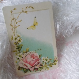 Journal Card, Vintage Butterfly, Blank Card, Scrapbook, Junk Journal Card
