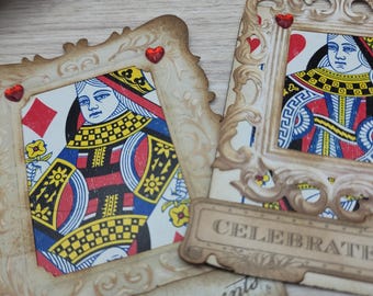 Upcycled PLAYING CARDS, Journal Cards, Queens