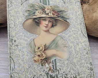 Antique Victorian Journal Card, Journal Embellishment